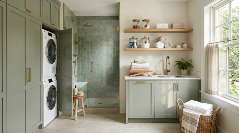 Seamless Spaces: Elegant Bathroom and Laundry Combo Ideas